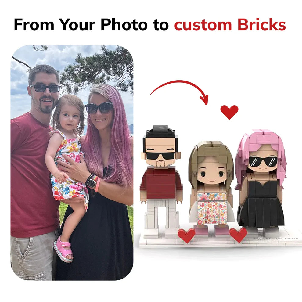 Custom Brick Set From Your Favorite Photo, Perfect Memory Gift For Couples Family & Friends