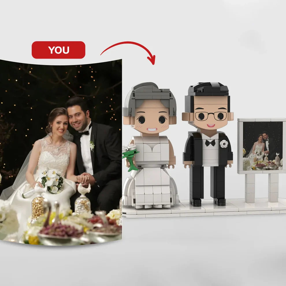 Custom Brick Set From Your Favorite Photo, Perfect Memory Gift For Couples Family & Friends