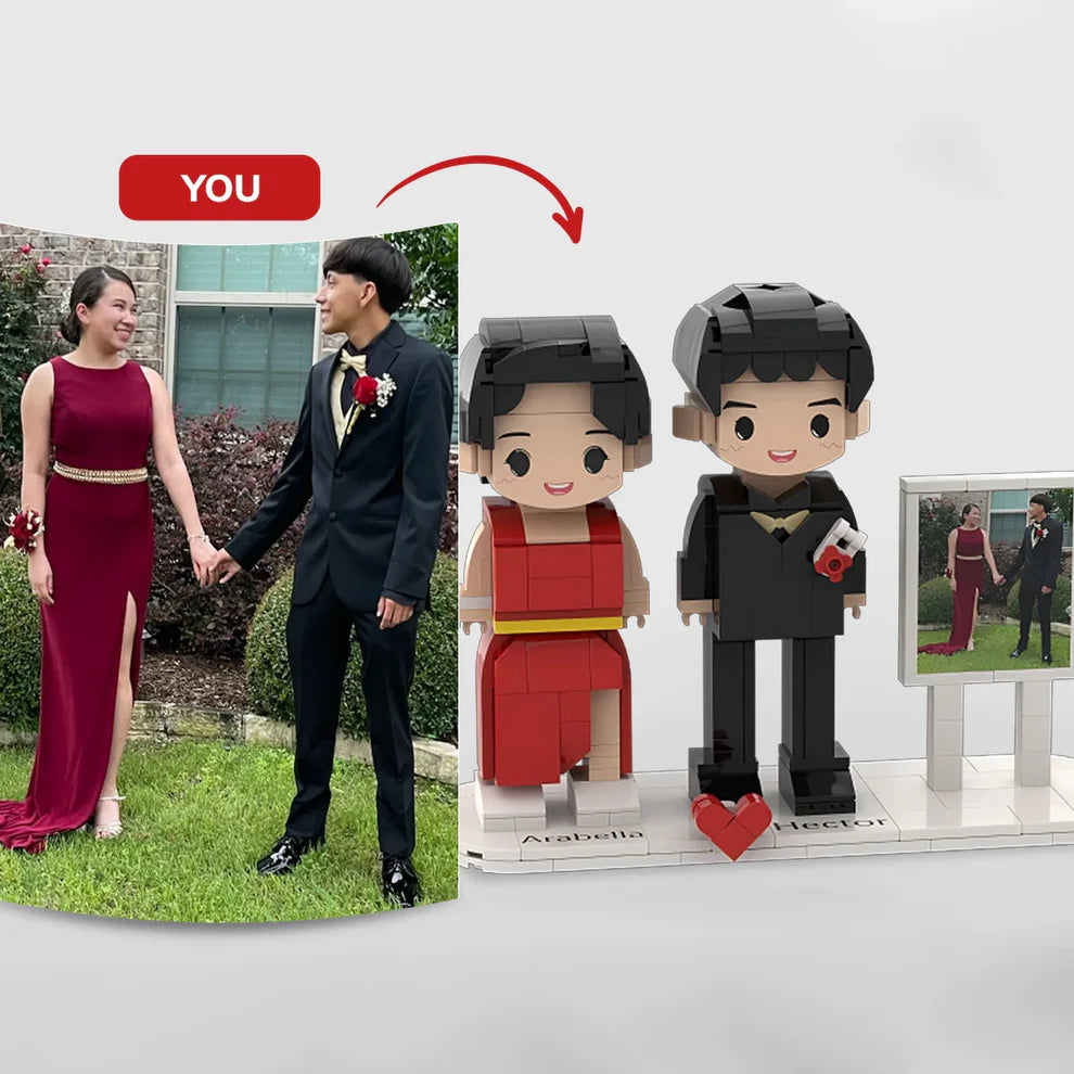Custom Brick Set From Your Favorite Photo, Perfect Memory Gift For Couples Family & Friends