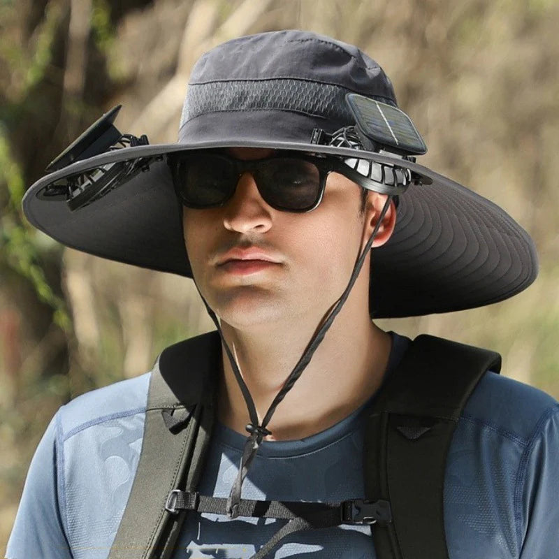 🔥 Father's Day Sale 49% OFF 🔥 Solar Powered Fan Cooling Hat – For Outdoor Work and Fishing