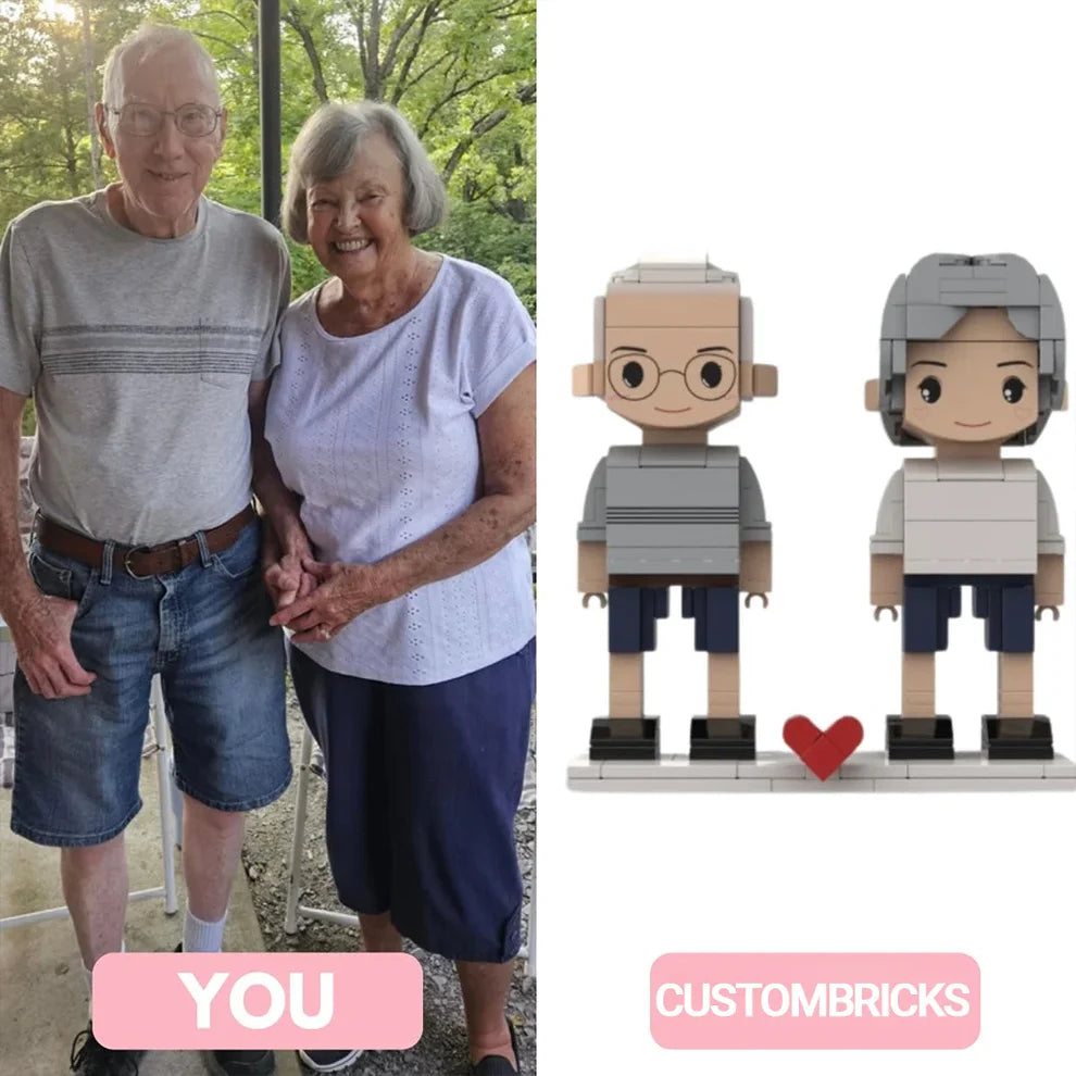 Custom Brick Set From Your Favorite Photo, Perfect Memory Gift For Couples Family & Friends