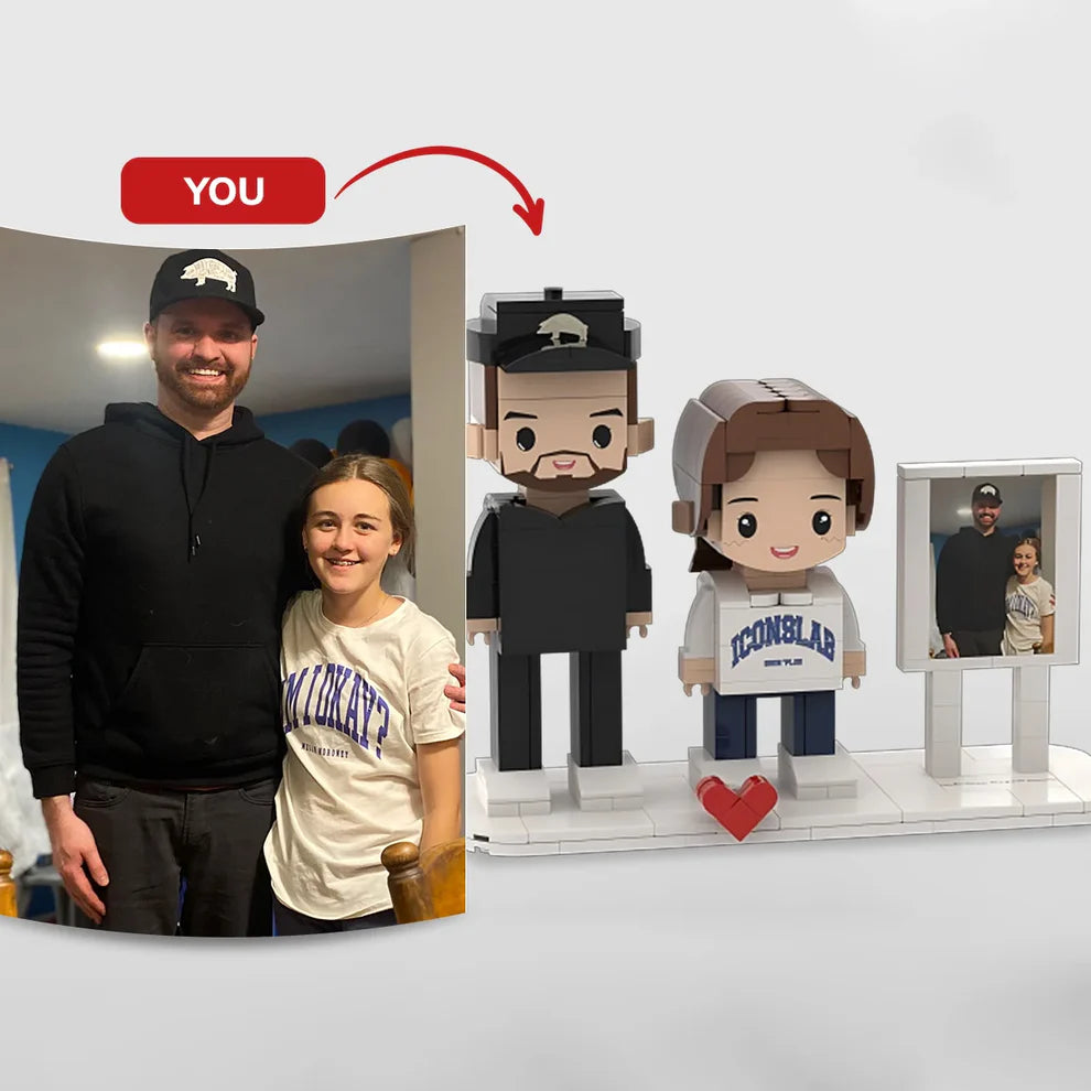 Custom Brick Set From Your Favorite Photo, Perfect Memory Gift For Couples Family & Friends