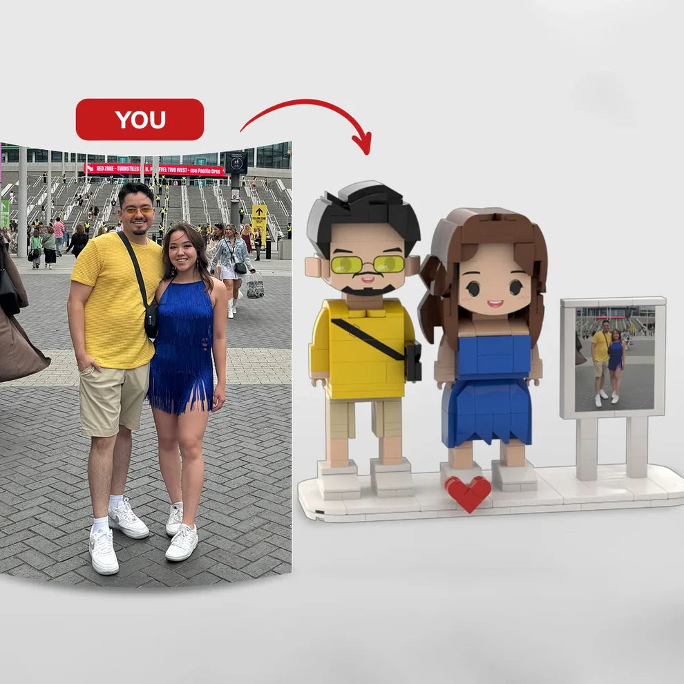 Custom Brick Set From Your Favorite Photo, Perfect Memory Gift For Couples Family & Friends