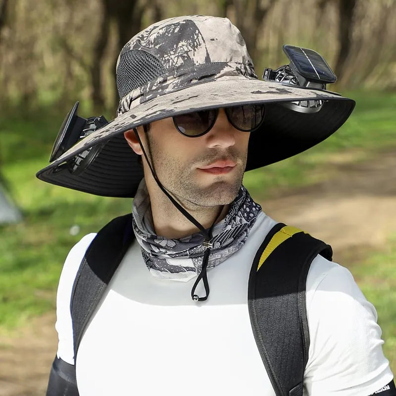 🔥 Father's Day Sale 49% OFF 🔥 Solar Powered Fan Cooling Hat – For Outdoor Work and Fishing