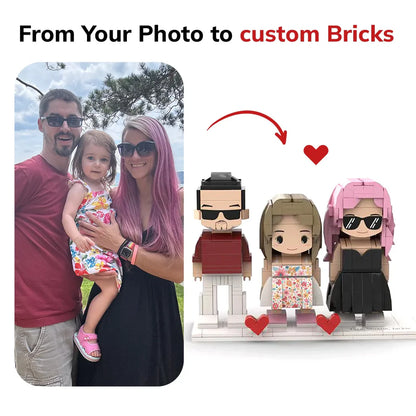 Custom Brick Set From Your Favorite Photo, Perfect Memory Gift For Couples Family & Friends