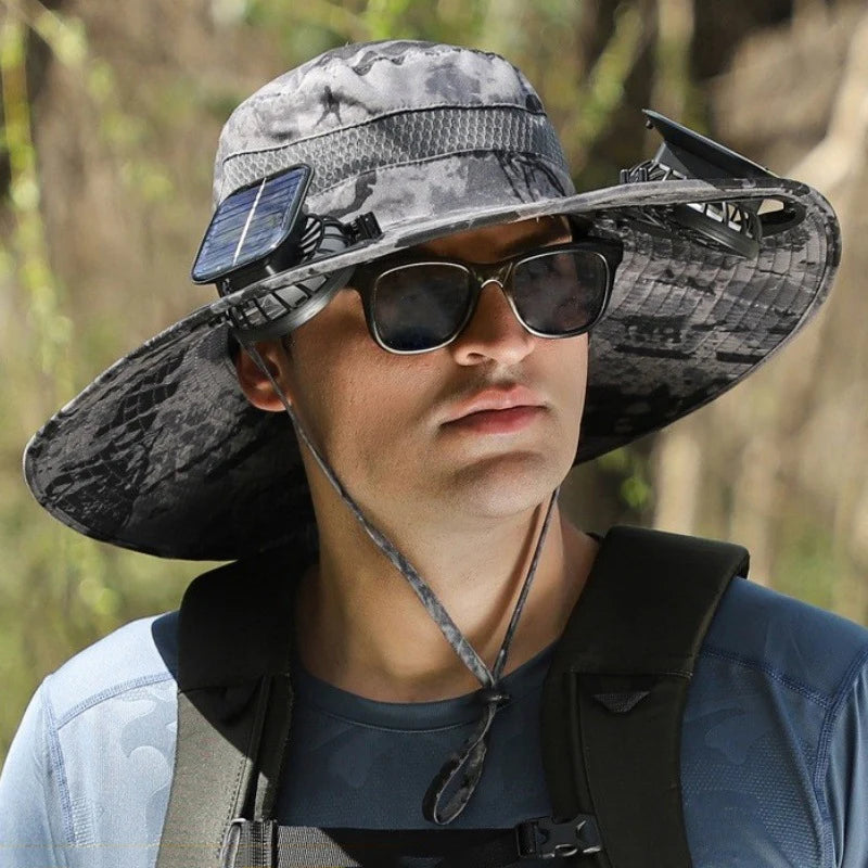 🔥 Father's Day Sale 49% OFF 🔥 Solar Powered Fan Cooling Hat – For Outdoor Work and Fishing