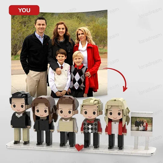 Custom Brick Set From Your Favorite Photo, Perfect Memory Gift For Couples Family & Friends