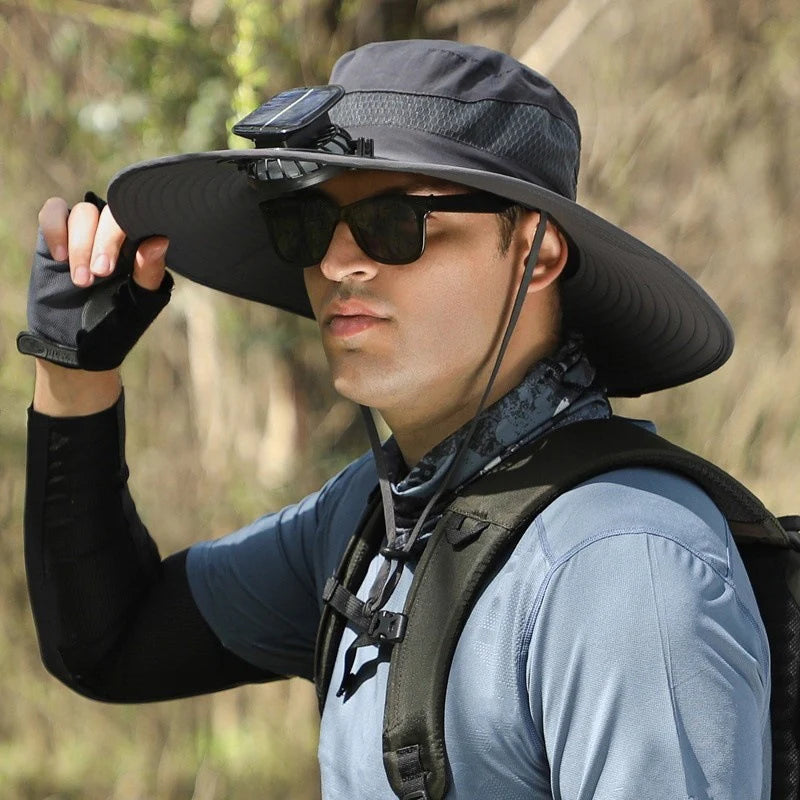 🔥 Father's Day Sale 49% OFF 🔥 Solar Powered Fan Cooling Hat – For Outdoor Work and Fishing