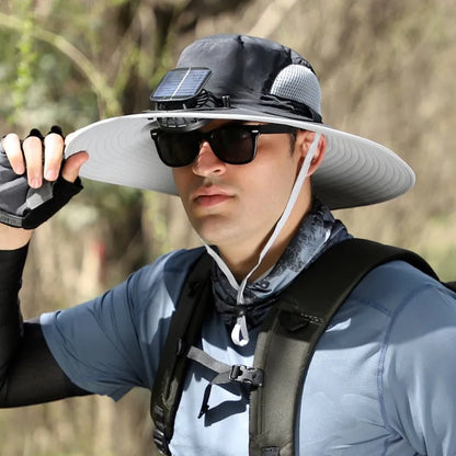 🔥 Father's Day Sale 49% OFF 🔥 Solar Powered Fan Cooling Hat – For Outdoor Work and Fishing