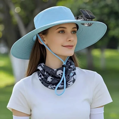 🔥 Father's Day Sale 49% OFF 🔥 Solar Powered Fan Cooling Hat – For Outdoor Work and Fishing