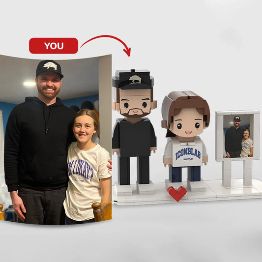Custom Brick Set From Your Favorite Photo, Perfect Memory Gift For Couples Family & Friends